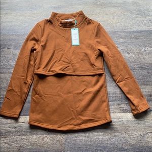 Smallshow Nursing Top, Small, Burnt Orange Color